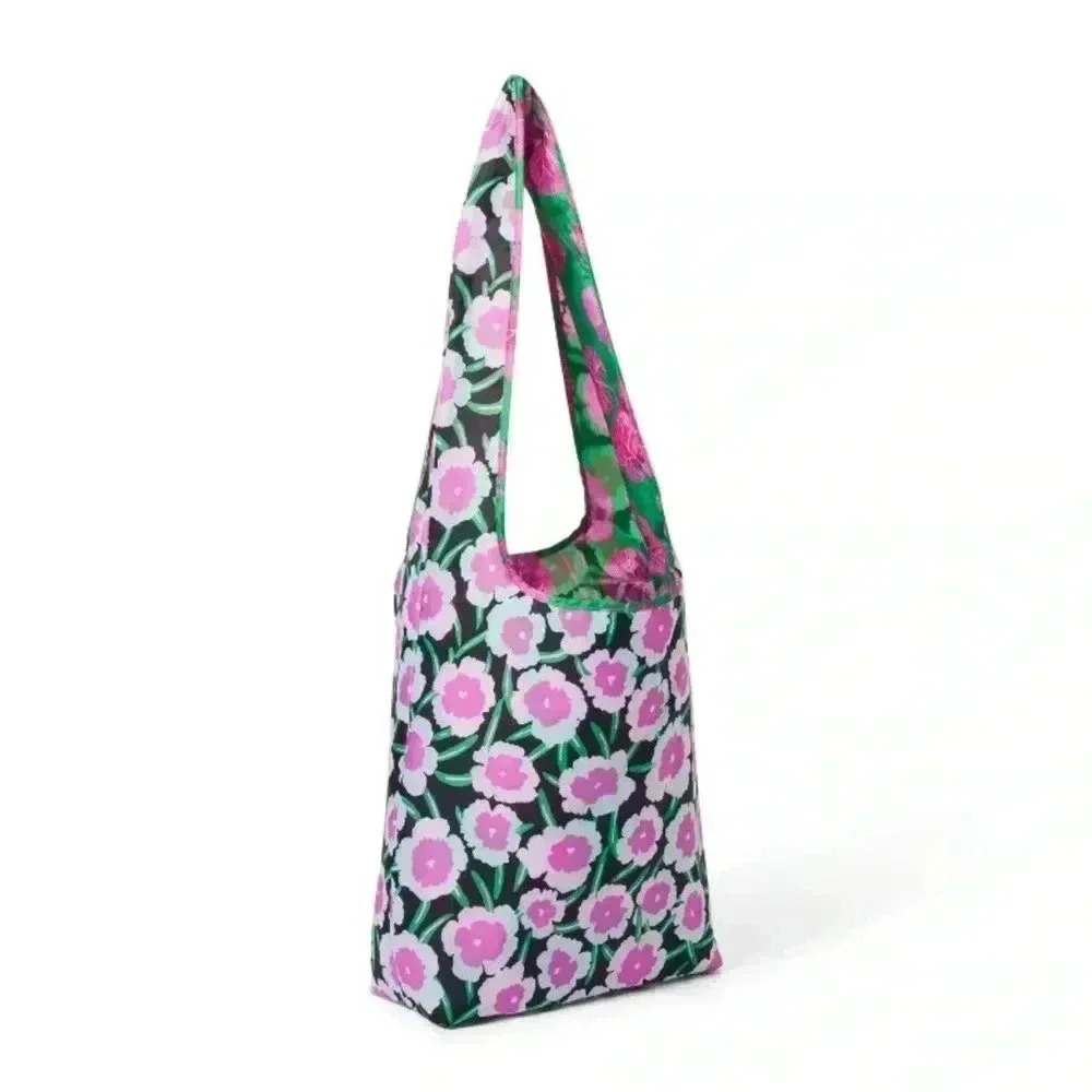 NWT DVF Diane von Furstenberg x Target Poppy Geranium Reversible Reusable Bag - Picture 2 of 7